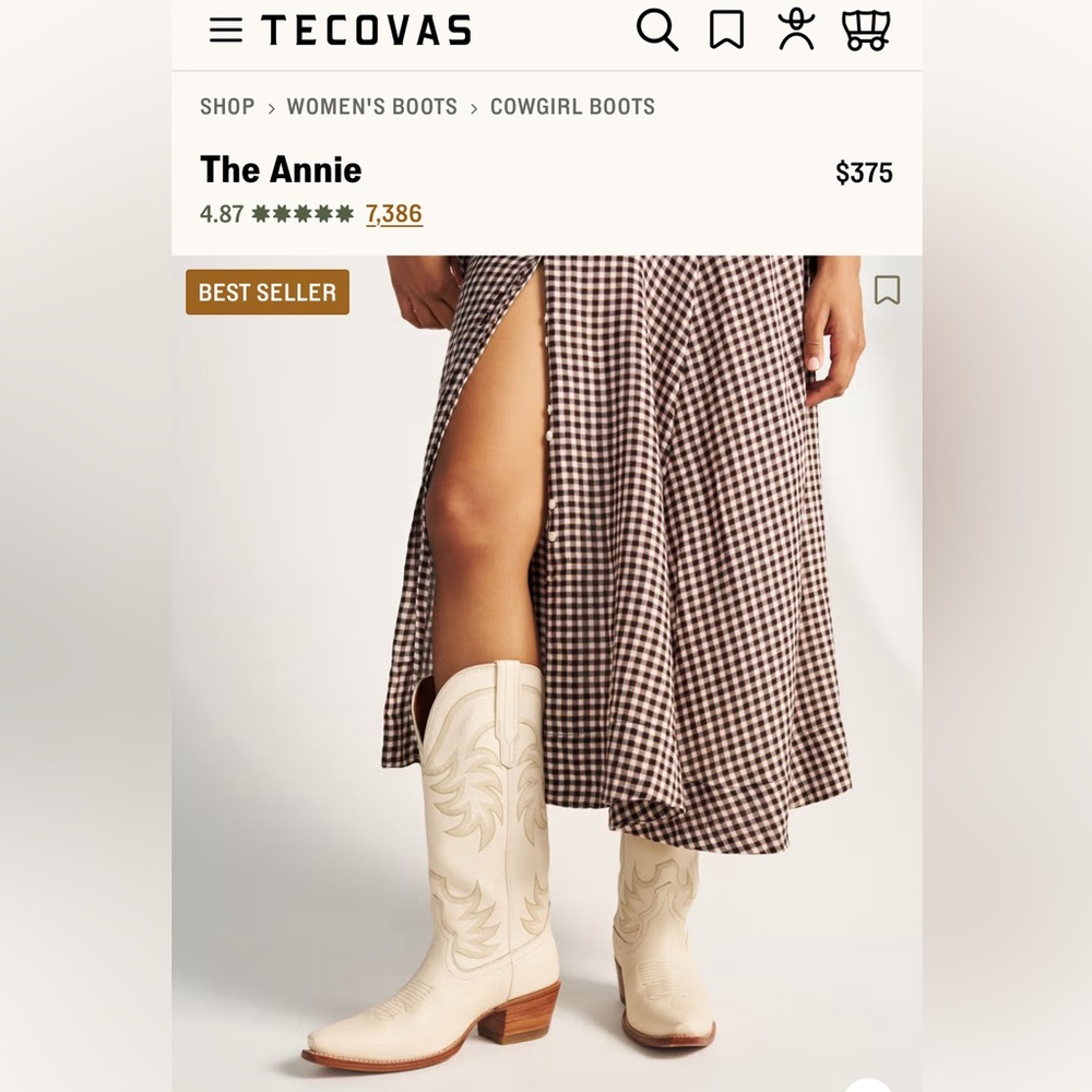Tecovas “The Annie” Bone Cowhide - Picture 9 of 9